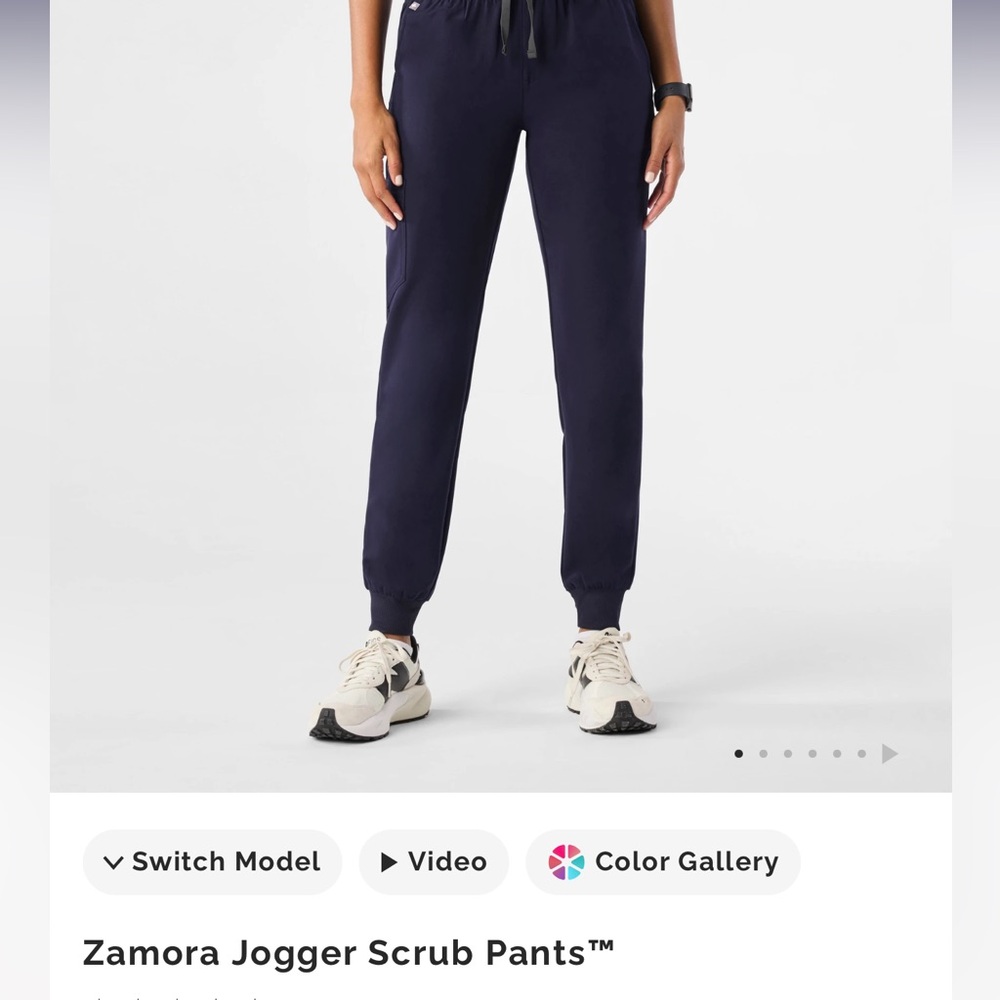 Figs Zamora Jogger Navy Scrub pants